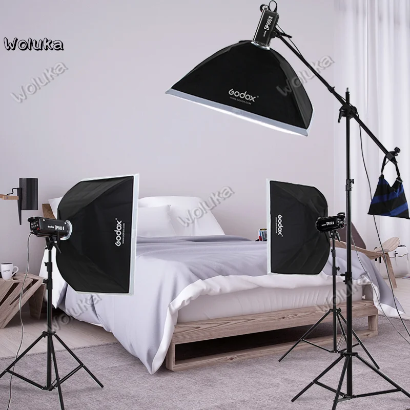 Godox 1800 Вт 3x DP600II 600 GN80 высокомощный комплект оссветильник светильник приборов