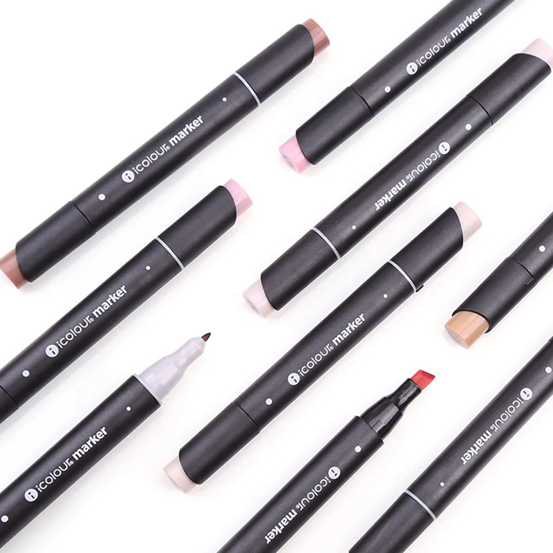 Набор мягких маркеров Skin Color импортный японский перьевой наконечник персонаж