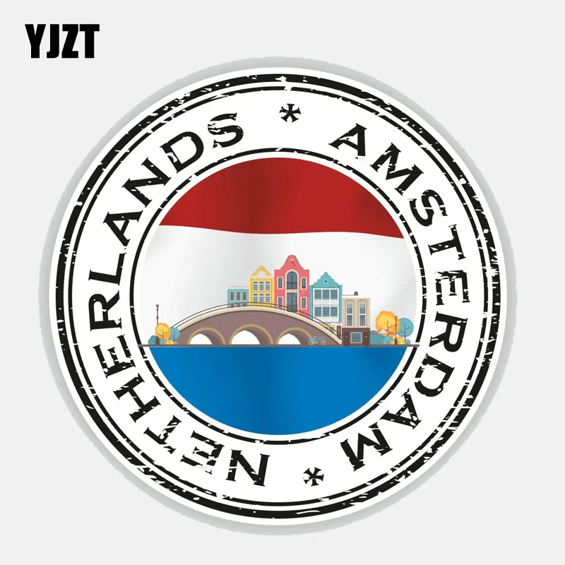 

YJZT 12,6 см * 12,6 см Автомобильная наклейка нидерландский флаг Светоотражающая наклейка аксессуары 6-2691