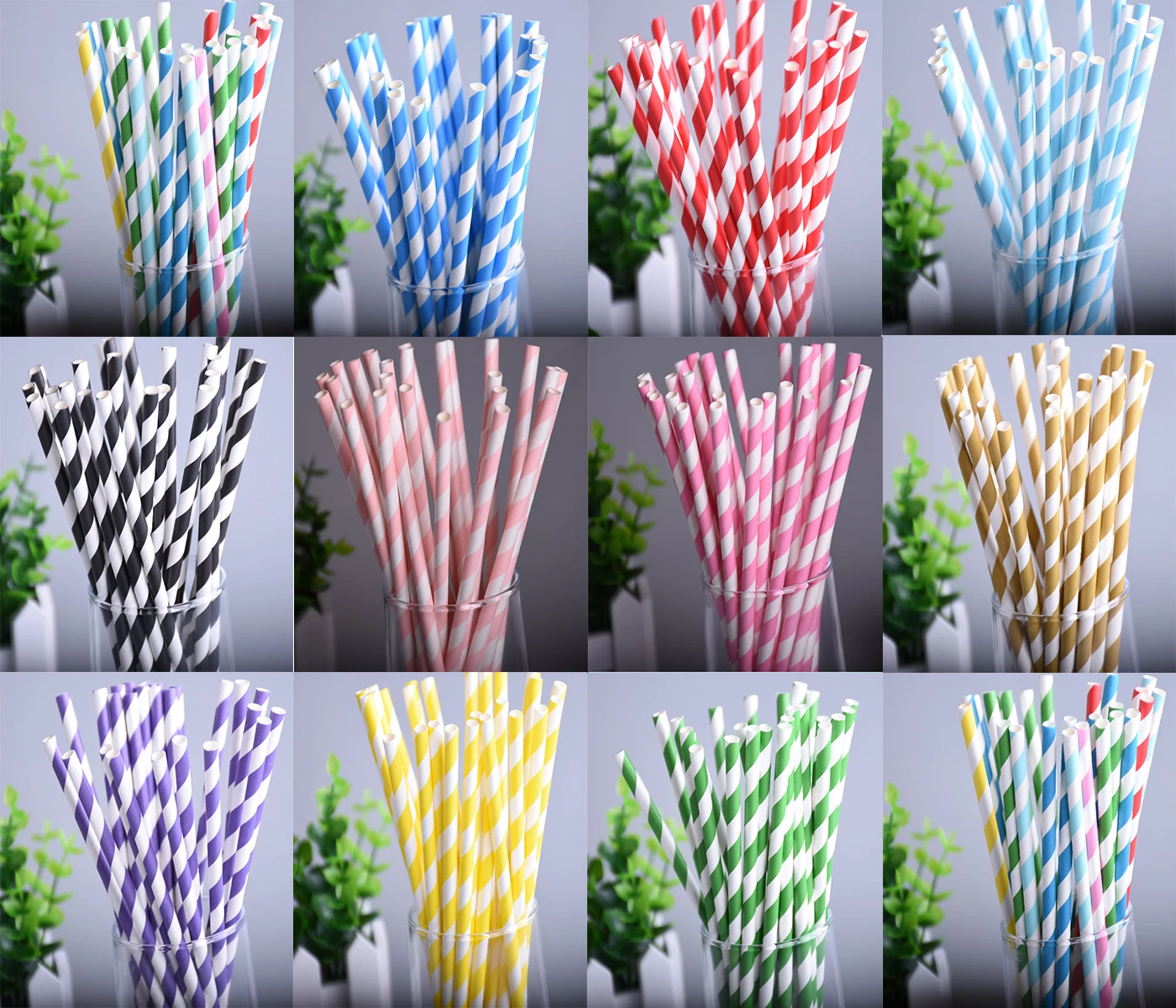 25 шт./лот Красочные Chevron Полосатый Бумага трубочки Творческий соломинкой