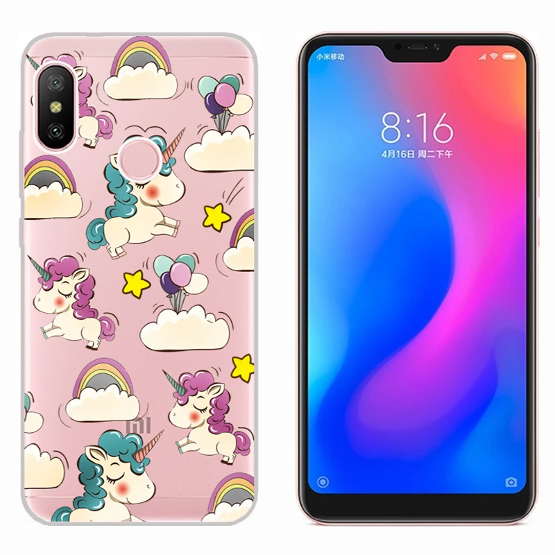 Чехол для Xiaomi Mi A2 Lite 5 84 дюймов Мягкий силиконовый прозрачный чехол задней панели