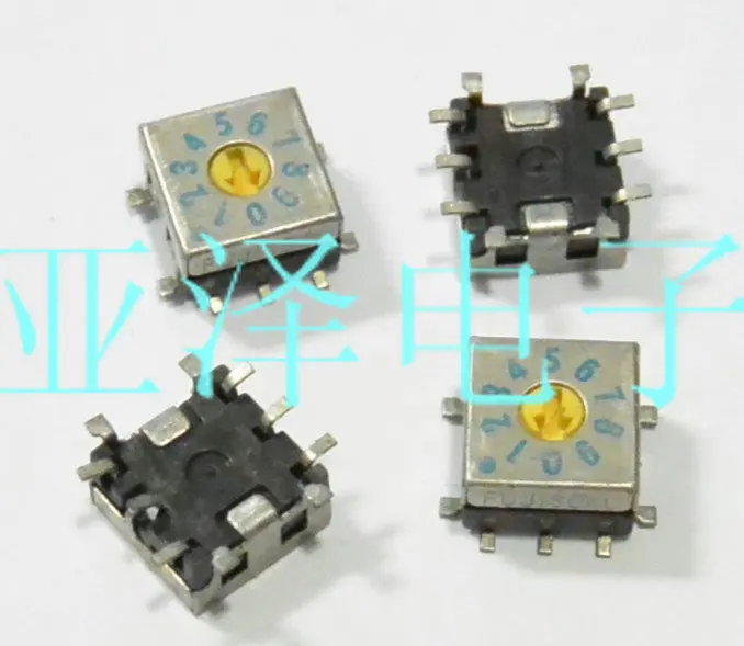

5PCS/LOT 0-9/10 bit 8421C patch 7.5 * 7.5 rotary coding switch SMR7010