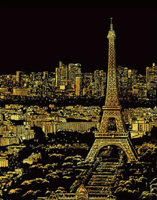 1 SET Famous Cities Scratch Painting Papers Art Paper Night View Gifts Party Favors Random Style | Дом и сад