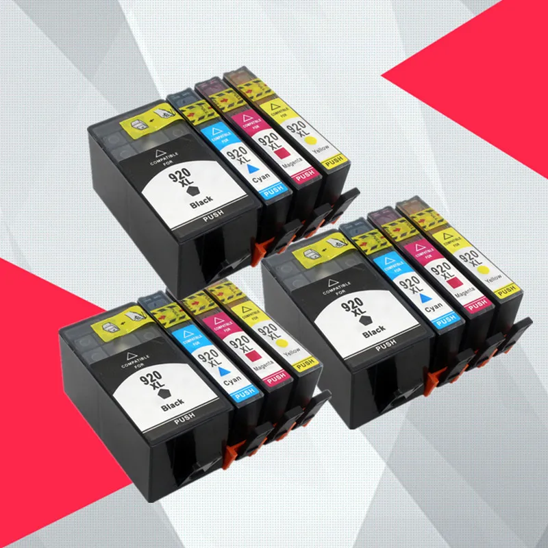 12PK совместимый чернильный картридж для HP 920XL 920 HP920 Officejet 6000 6500 6500A 7000 7500 7500A принтер