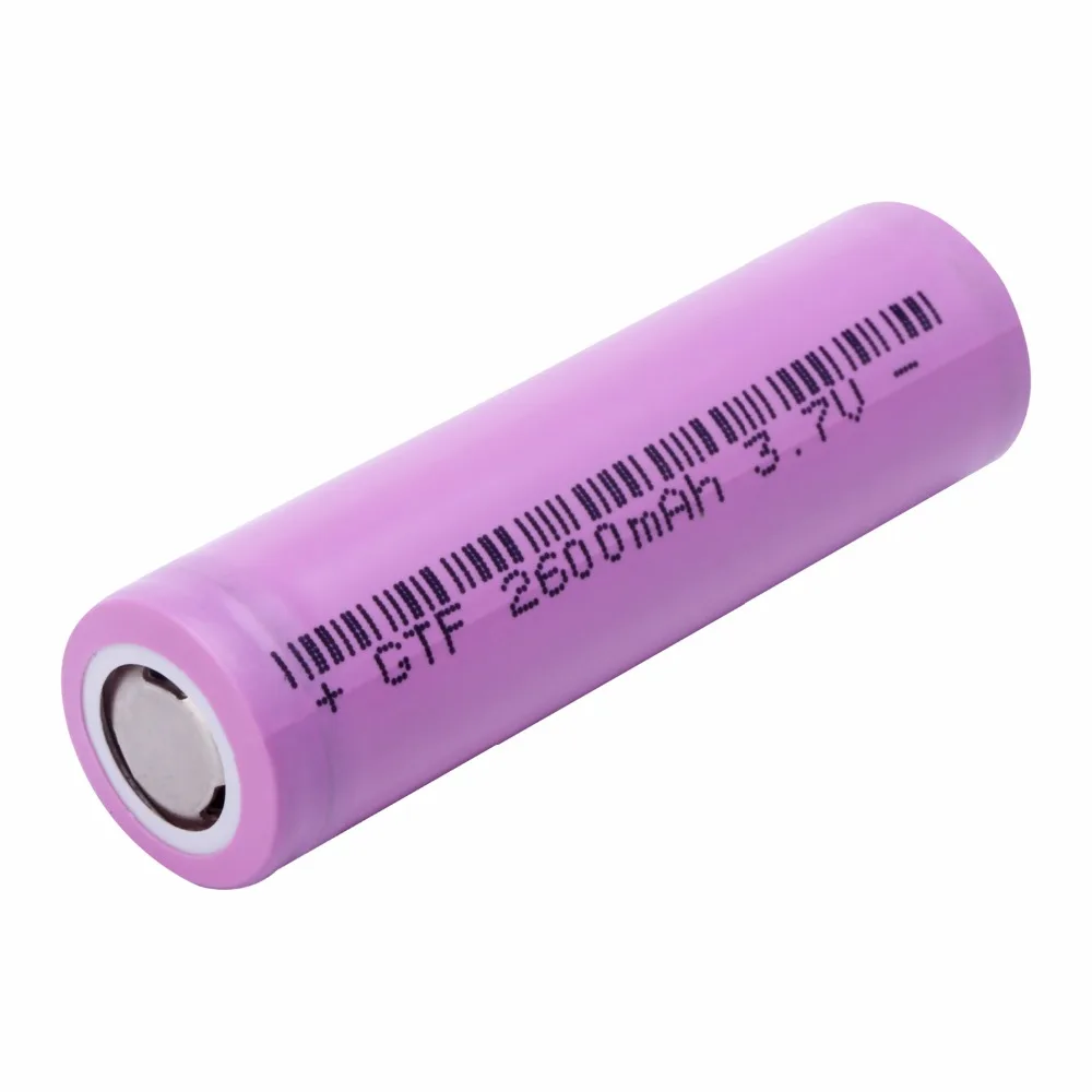 GTF 18650 26F 3 7 V 2600mAh Li Ion перезаряжаемая батарея для внешнего аккумулятора фонарика
