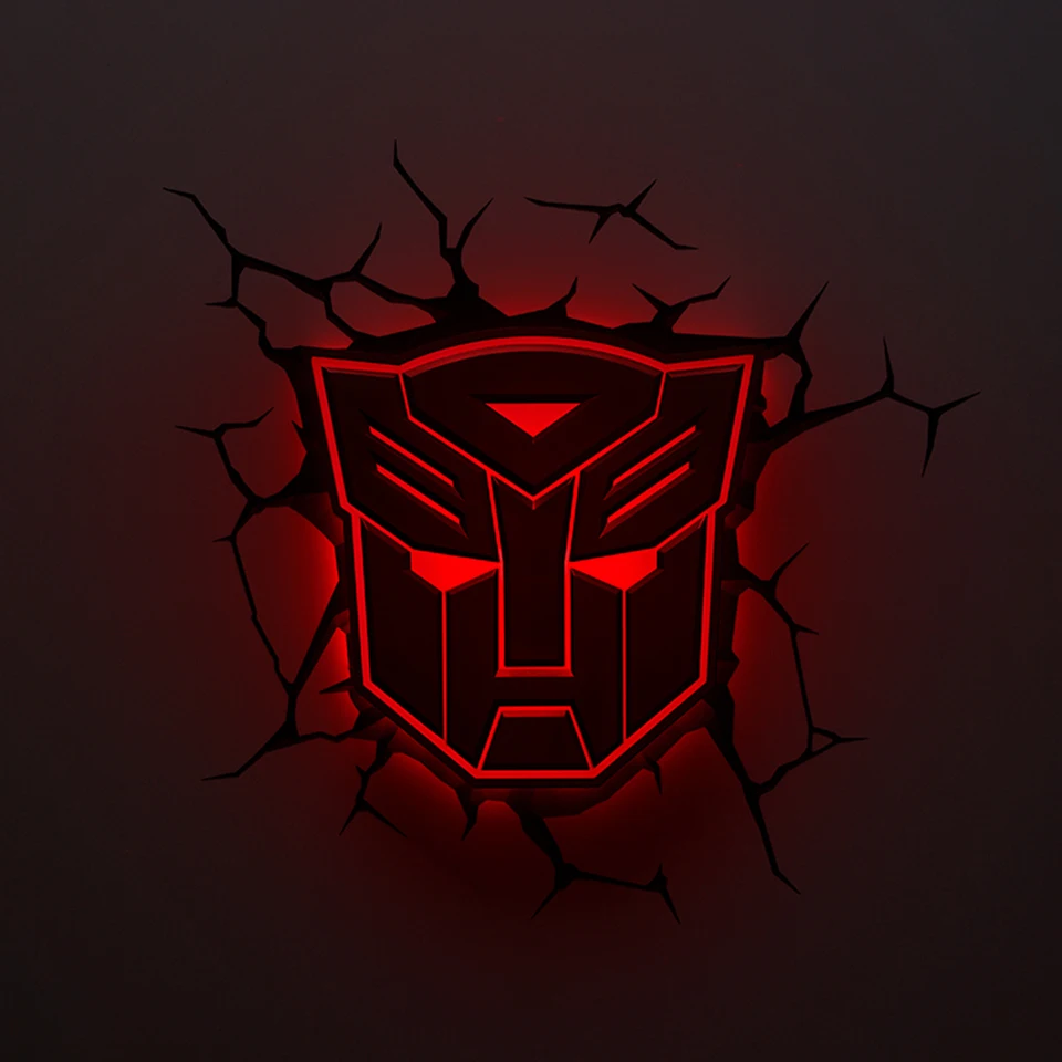 Guxentransformer Автоботы Десептиконы 3D творческое настроение лампа Цвет изменение