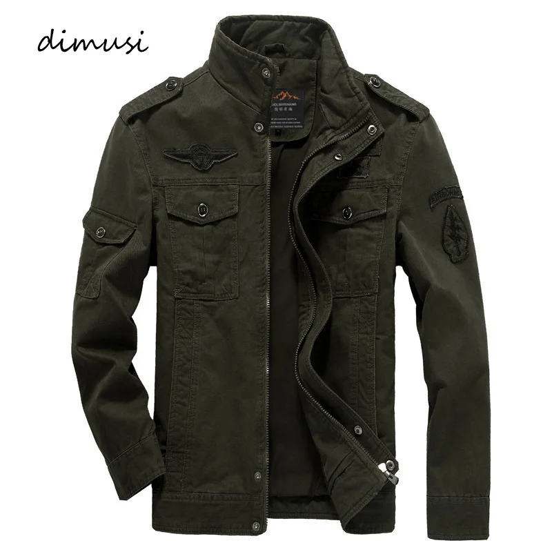 

DIMUSI Autumn Men's Bomber Jackets Casual Male Army Military Tactical Coats Mens Baseball Slim Outwear Windbreaker Jackets 6XL