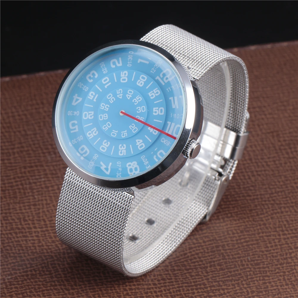 Часы женские кварцевые с вращающимся индикатором модные наручные без ручного