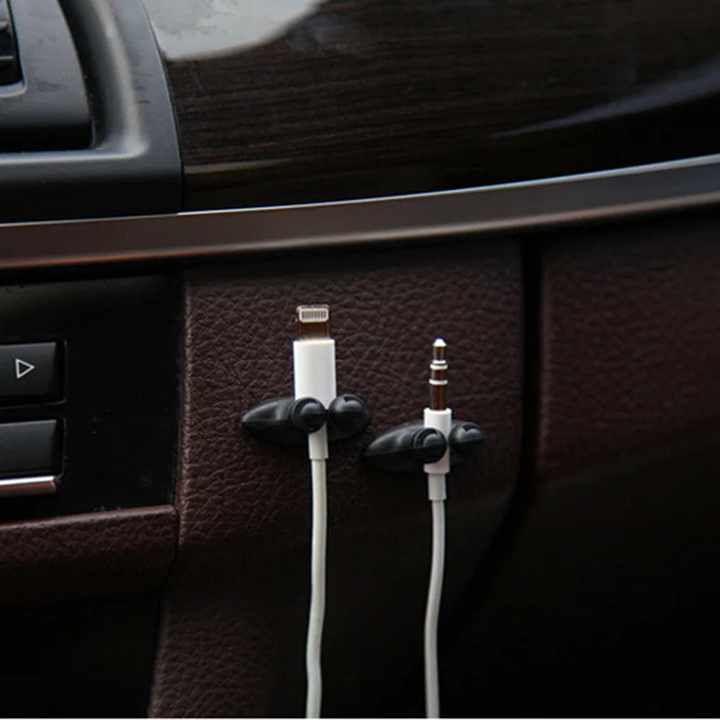 8 шт Автомобильный вырезанный стикер линия Закрытая линия USB зарядное устройство фиксированный кабель фиксирующий держатель