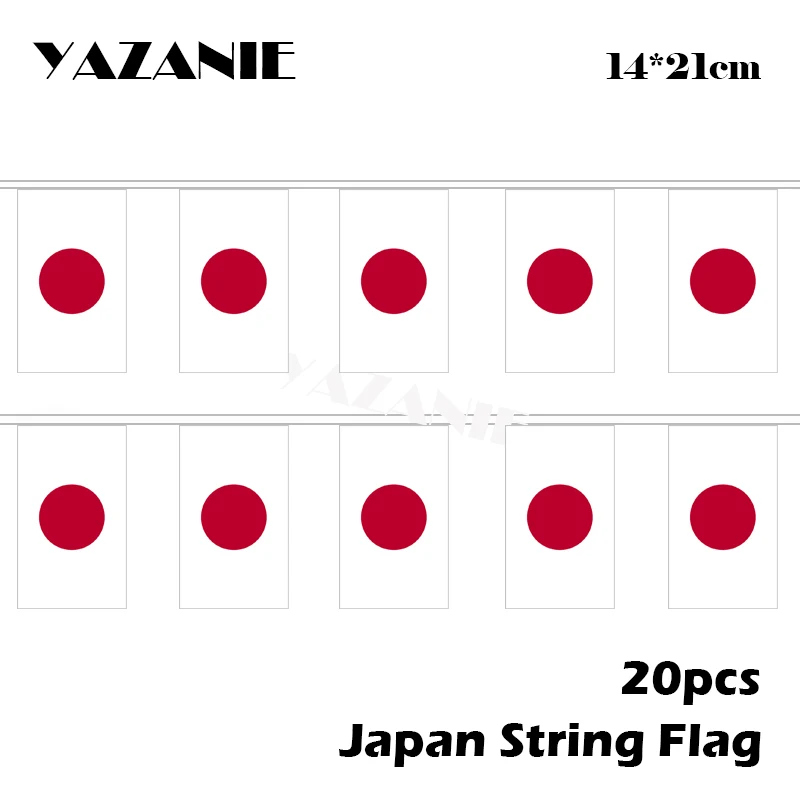 YAZANIE, 14*21 см, 20 шт., японский струнный флаг, японское украшение, Национальный флаг страны на заказ для ресторана Izakaya, салон суши
