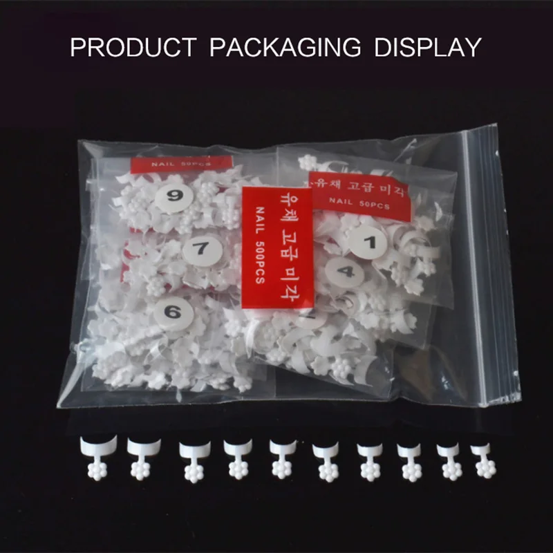 500 шт. накладные ногти для французского маникюра белый красный черный|french manicure false