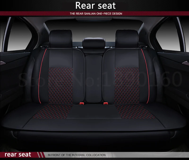only car rear seat covers For Jac Rein cover 13 s5 faux RX580 auto accessories car-styling stickers 3D Black/Red | Автомобили и