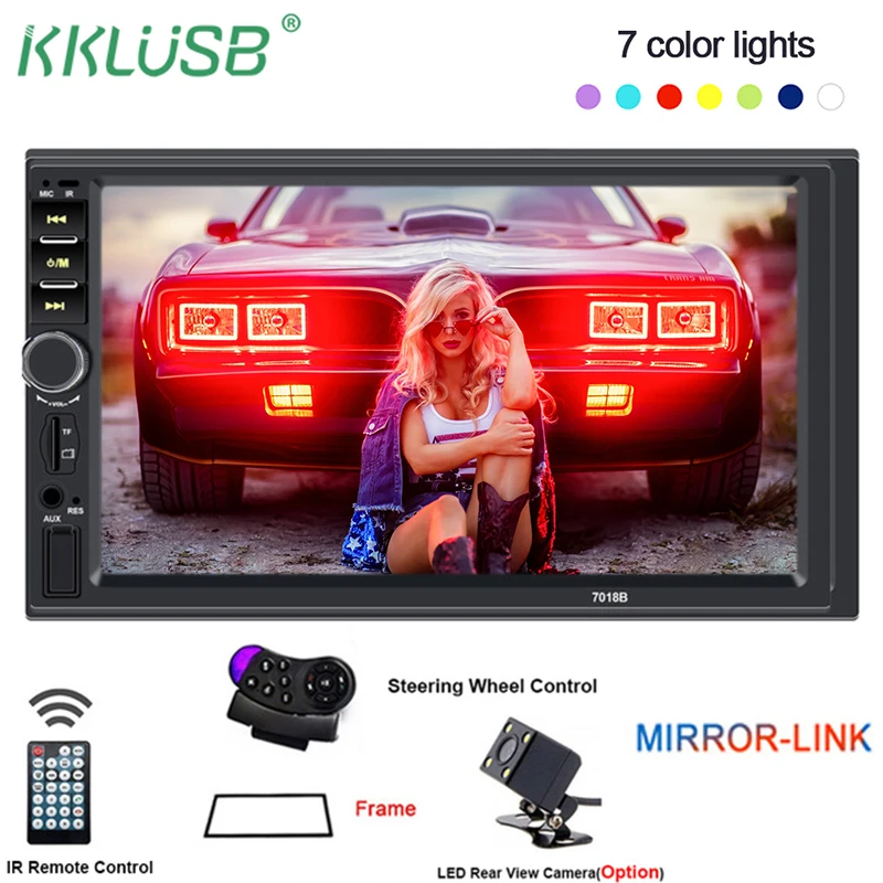 Авторадио 2 din Кассетный рекордер автомобильное радио HD 7 &quotсенсорный экран аудио