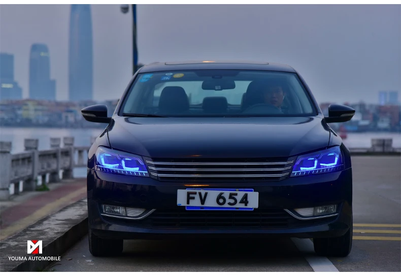 Автомобильный Стайлинг для VW Passat B7 US Verson фары для Passat B7 фары DRL D2H динамический сигнал поворота Hid биксеноновый луч