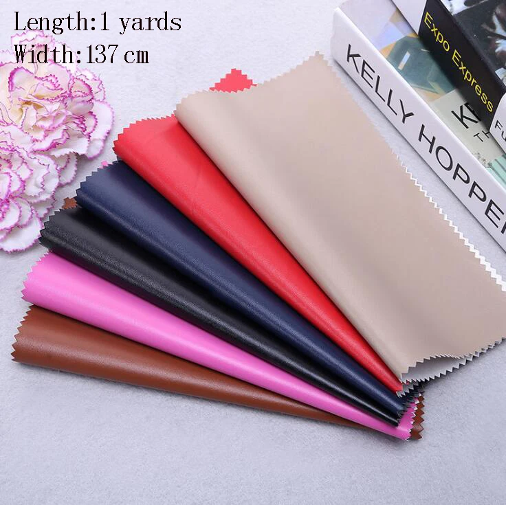 

1 Yard length (0.4cm thick 137cm width) High Quality Multi Colors PU Leather For Selection Of DIY Handmade