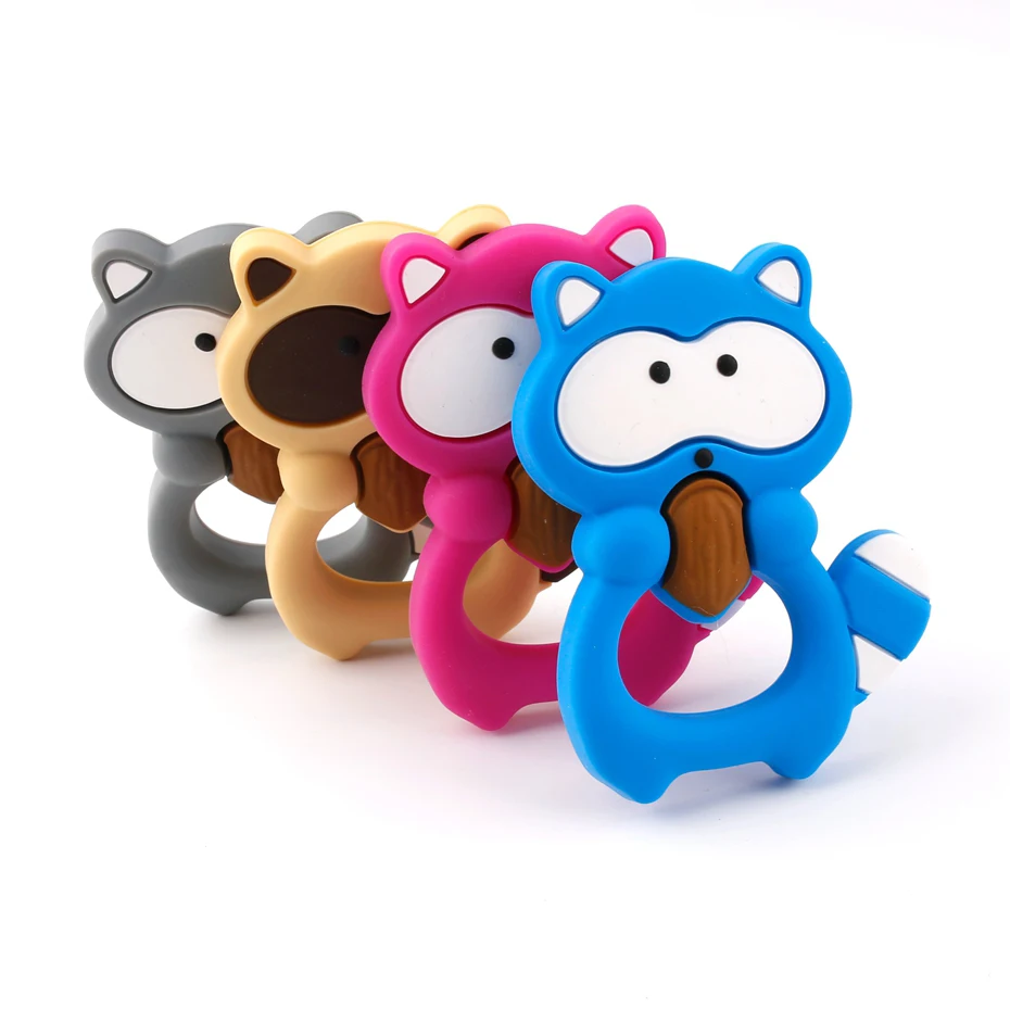 Let's Make10pc Baby Silicone Teether Raccoon BPA Free Colorful Raccoon Teether Handmade DIY Necklace Pendant Baby Teether Toys
Let's Make10pc Baby Silicone Teether Raccoon BPA Free Colorful Raccoon Teether Handmade DIY Necklace Pendant Baby Teether Toys