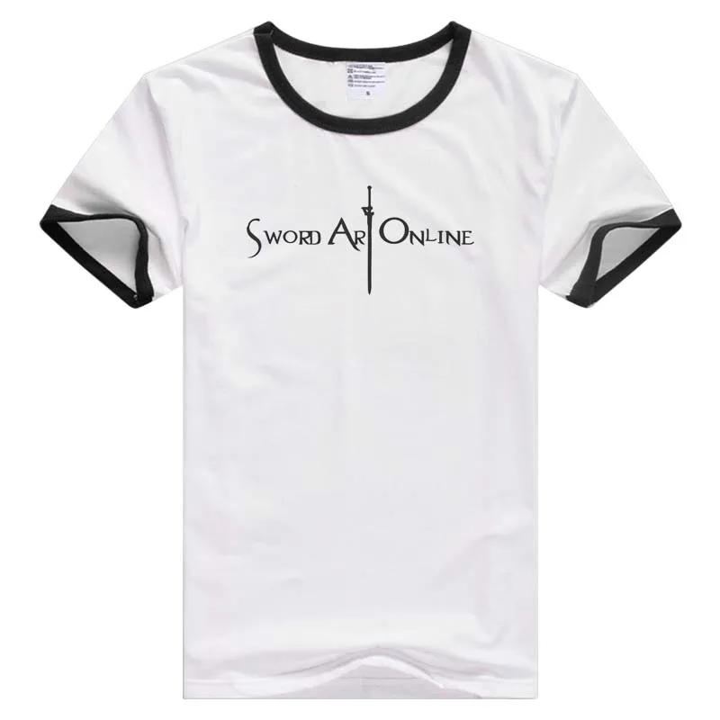 Для аниме Sword Art Online повседневная мужская и женская футболка с коротким рукавом