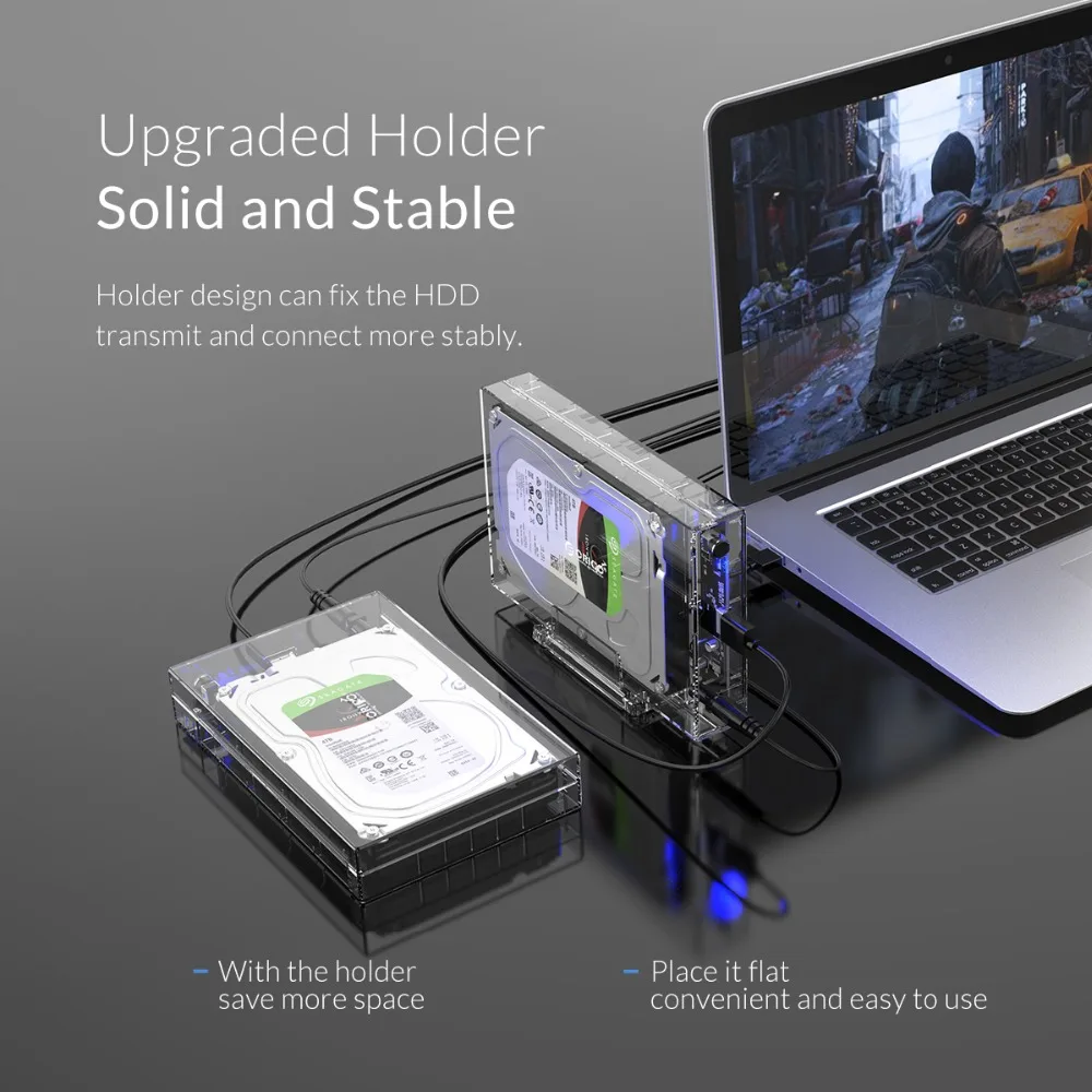 ORICO 3 5 ''SATA к USB 1 HDD чехол 10 Гбит/с Gen2 поддержка UASP TRIM 12 ТБ Max прозрачный SSD жесткий