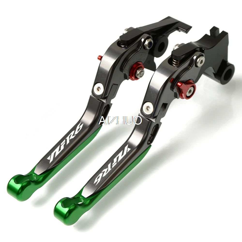 Мотоциклетный тормоз сцепления Рычаг рукоятки руля для YAMAHA YZFR6 YZF R6 2005- 2006 2007 2008 2009 2010 2011 2012 2013 - Цвет: Зеленый