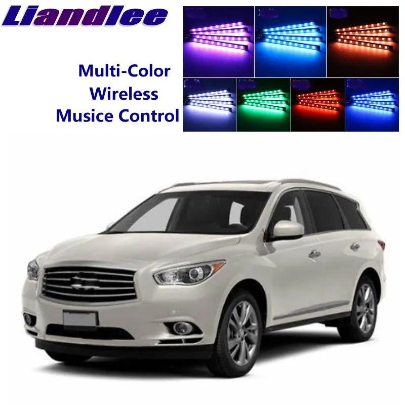 

Liandlee автомобиль неоновый цвет изменение света Atmibient внутри свет для ног для Infiniti QX60/JX35 2013 ~ 2019