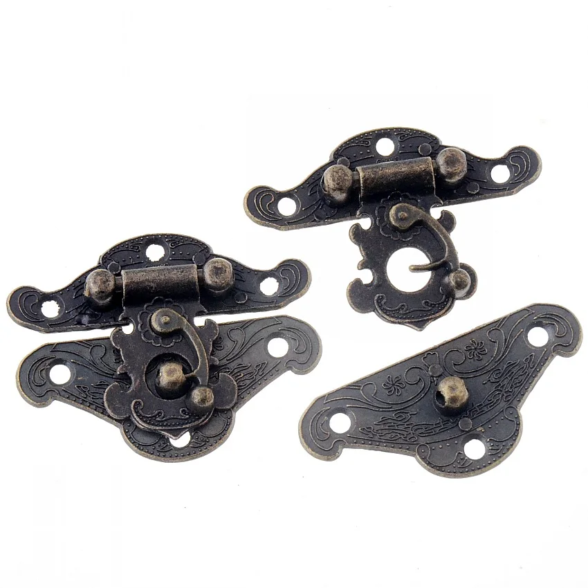 Бесплатная доставка-1 набор антикварных защелок застежки деревянные замок для