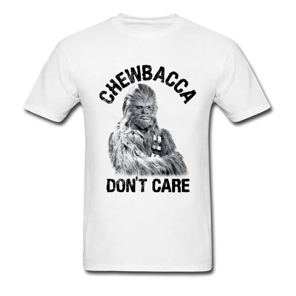 Plus Size Men White Top T Shirts 3D Print Funny Star Wars Tshirt Chewbacca Don't Care American Movie Game Tee Shirt Brand| |