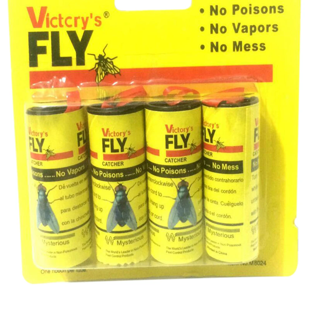 

16 Rolls Insect Bug Fly Glue Paper Catcher Trap Ribbon Strip Sticky Fies YH-460261