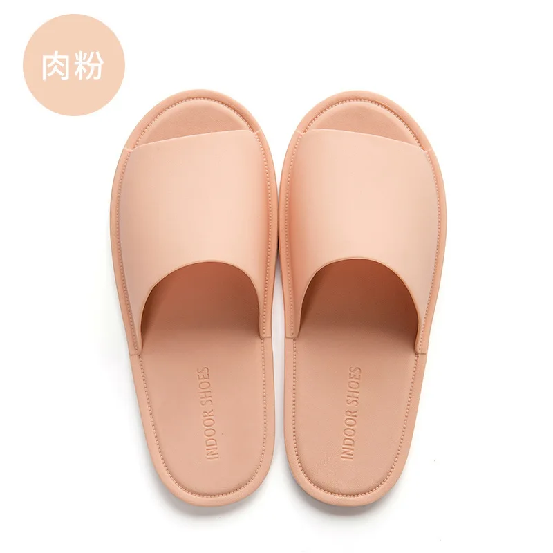 nude Summer Home Slippers Women Indoor Flat Shoes Solid Color Non-slip Lovers Bathroom Slipper Unisex Floor Slides SH021509 - Цвет: nude
