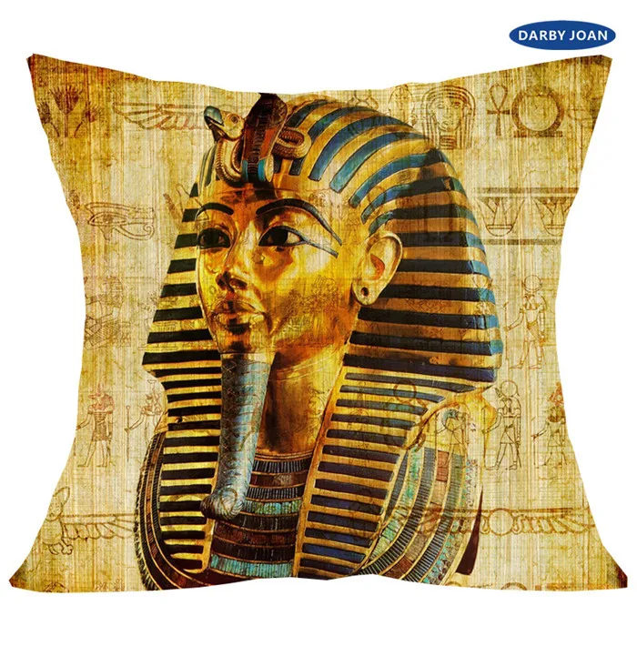 Наволочка квадратная декоративная подушка, Egyptische perkament pharoahs, Egyptische adellaar, Egyptische symbool
