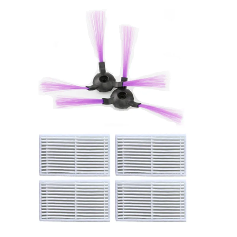 

4 pieces robot HEPA filter and 2 pieces Side Brush for ISEELIFE PRO1 PRO1S PRO2S Robotic Vacuum Cleaner Parts
