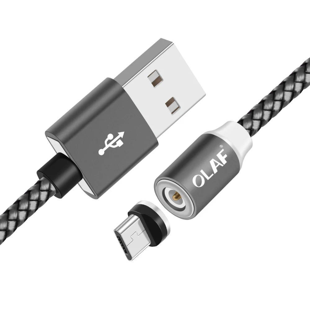 Магнитный usb-кабель Олаф для iphone 7, 8 Plus, X, XR, XS, Max, светодиодный кабель Micro usb type-C для samsung S8, S9 plus, Note 9, 8