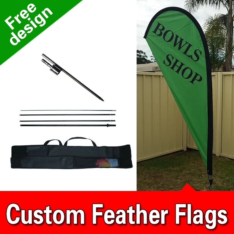 

Free Design Free Shipping Polyester Feather Flag Promotional usage Advertising exhibition event outdoor Flying Beach Flag banner
