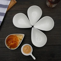 ceramic water drop bowl cheese cake bowl white dish for party bar and kitchen