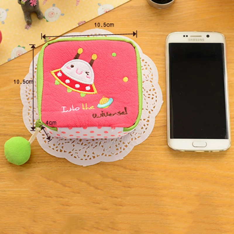 QuickDone женские хлопковые сумки для хранения гигиенических салфеток милый