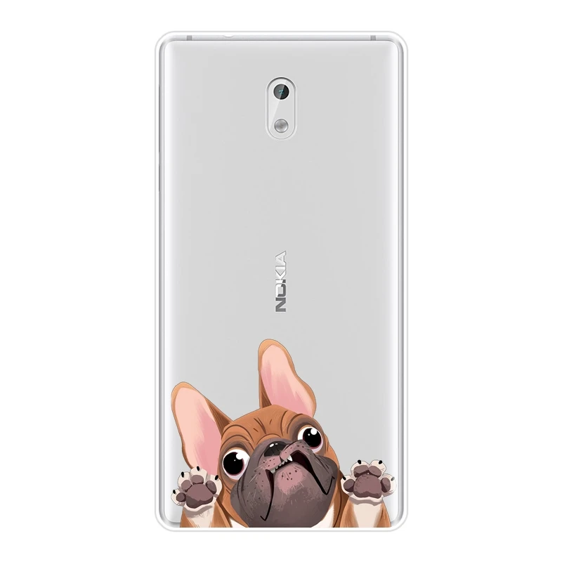 Силиконовый чехол для телефона Nokia 7 Plus X6 с изображением собаки французского