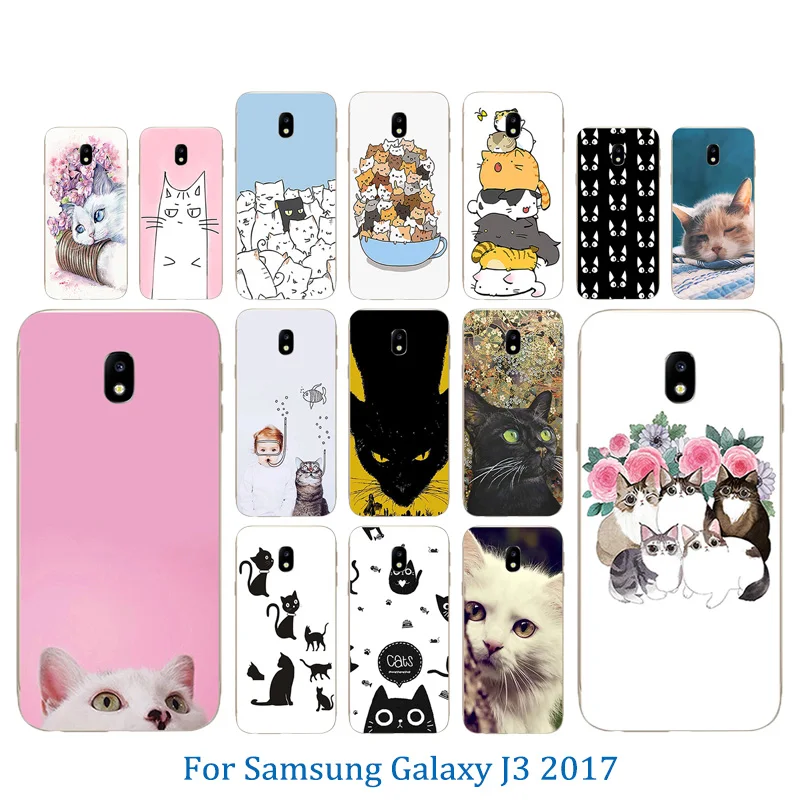 Чехлы для телефонов чехлы Samsung J3 2017 силиконовая задняя крышка J330F мягкий ТПУ с 3D