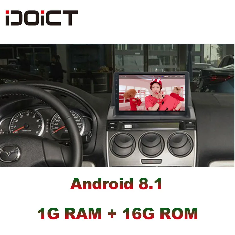 IDOICT Android 8,1 dvd-плеер для автомобиля gps навигация Мультимедиа для Mazda 6 радио 2002-2008 стерео DSP
