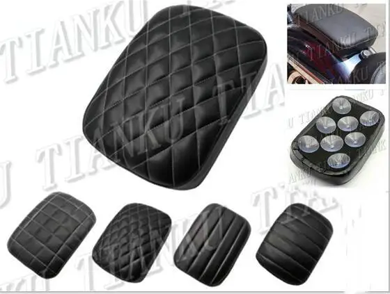 Motorcycle Leather Passenger Rear Seat Pad For Honda Shadow Spirit Sabre Aero ACE Steed VLX 400 600 1100 DLX VTX1300 1800 Magna |