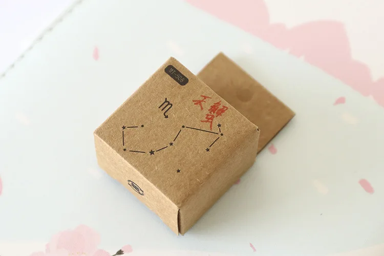 1 шт. 12 созвездия зодиака печать деревянные и резиновые штампы DIY деревянные штампы для детей дневник в стиле Скрапбукинг Фотоальбом Дневник Декор