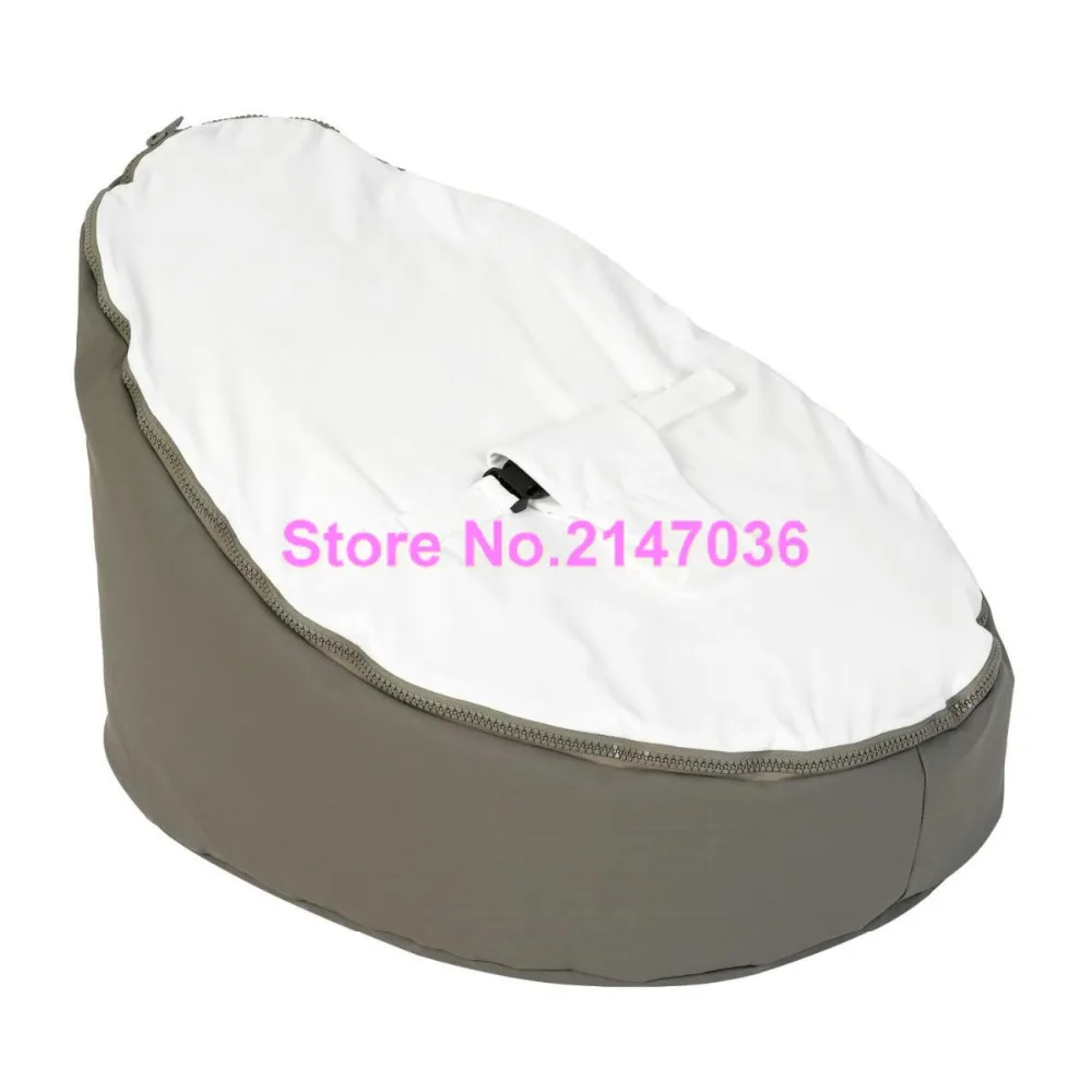 Серая с белым сиденьем для младенцев Детская сумка-мешок портативное сиденье