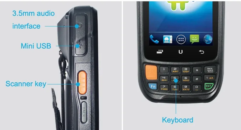 Urovo i6200S безопасность предприятия интеллектуальный терминал данных qr-код 1D 2D КПК на базе Android сканер 4G wifi gps