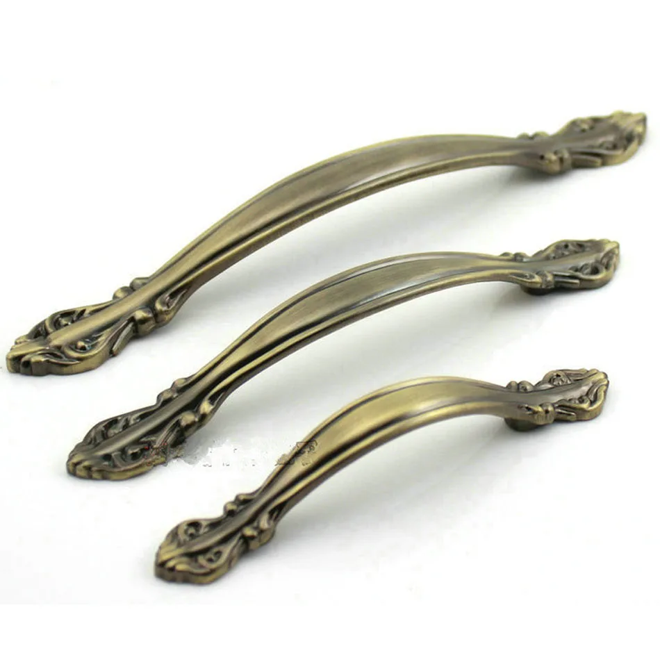 64 мм античная бронза цинковый сплав ручки шкафа Кухня Винтаж декоративные Мебель