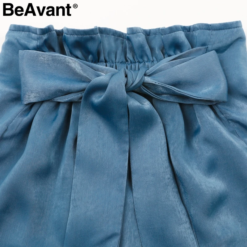 Женские шорты с бантом BeAvant розовые свободные в уличном стиле повседневные
