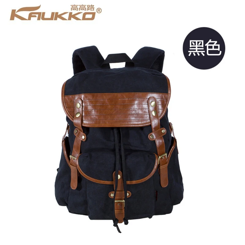 Модная парусиновая кожа Винтаж рюкзак Школьные ранцы | Багаж и сумки