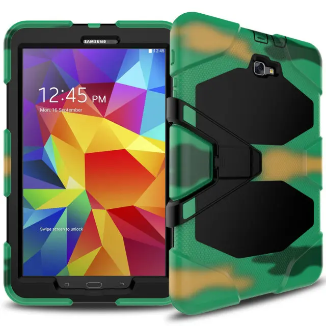 3 IN 1 Armor Kickstand Shockproof Tablet Case For Samsung Galaxy Tab A 10.1 T585 T580 SM-T580 T580N Silicone Rubber Cover | Компьютеры и