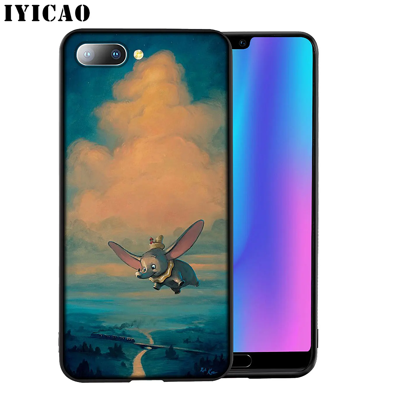 IYICAO Dumbo Слон Мягкий силиконовый чехол для телефона Huawei Mate 30 20 10 Pro Lite Nova 5I 4 3i 3 2i