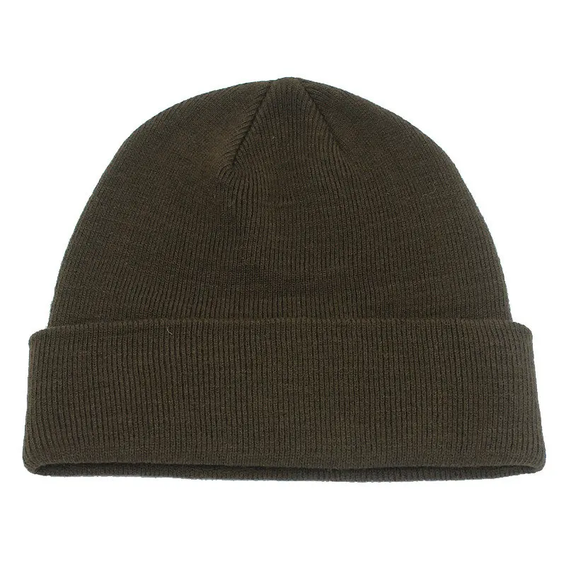 Outfly вязаная шапка мужские шапочки зимняя шапка унисекс Skullies шапка теплая шапка - Цвет: Brown