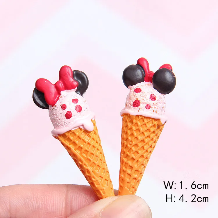 D Minnie 5 шт./лот каваи смолы кабошон мультфильм миниатюрный мороженое смолы кабошоны поддельные продукты DIY украшения товары для рукоделия - Цвет: D Minnie
