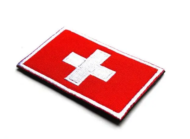Switzerland Red Flag 8 см x 5 см Европейский флаг Украина ЕС Чешский Ирландии Хорватия Шотландии России патчи 3D Флаг патч для куртка жан Одежда патчи - Цвет: Switzerland Red Flag