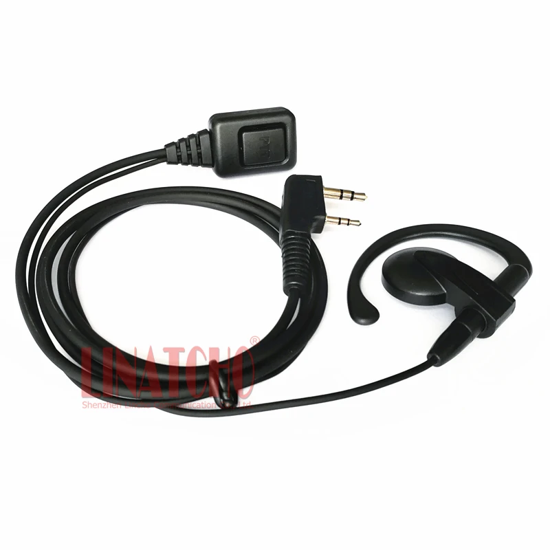 10 PCS Durable walkie talkie professional big PTT button mic clip earphone earpiece with iron clip universal K-Type